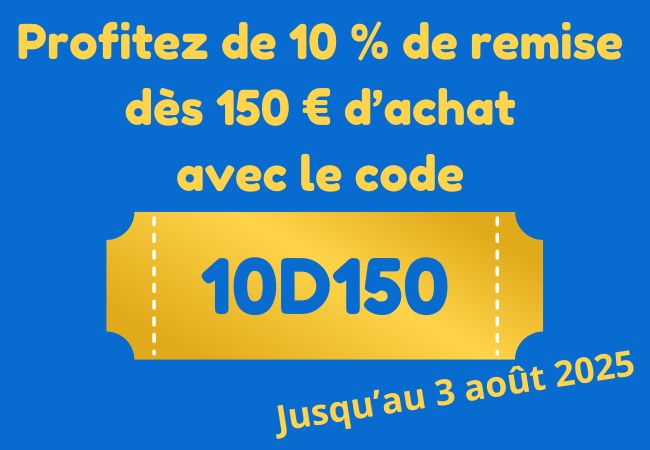 Remise 10 % dès 150 € d'achat - PlomberieOnline